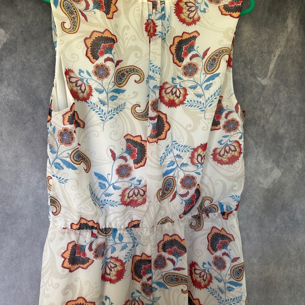 Warehouse Multicolor Patterned Dress With Tassels - image 6